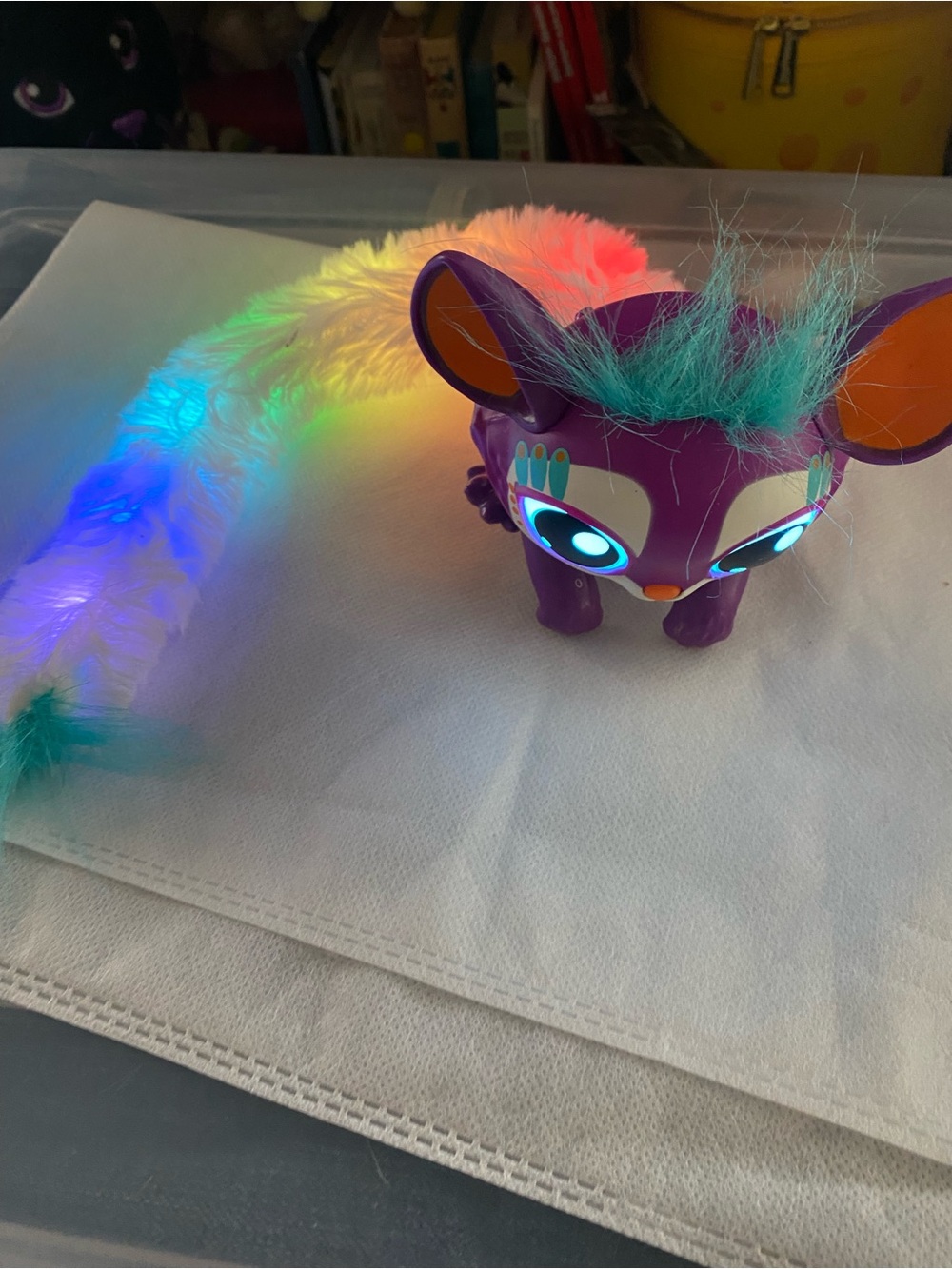 Lil Gleemerz Loomur light up toy mattel purple electronic rainbow tail sound